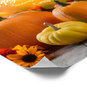 Custom Company Erntedank Pumpkin Party Poster (Ecke)