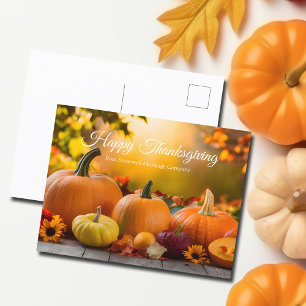 Custom Company Happy Thanksgiving Fall Pumpkin Feiertagspostkarte
