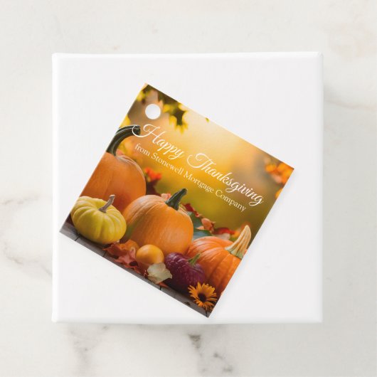 Custom Company Happy Thanksgiving Pumpkin Party Geschenkanhänger (Beispiel)