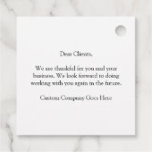 Custom Company Happy Thanksgiving Pumpkin Party Geschenkanhänger (Rückseite)