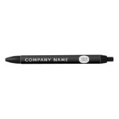 Custom Company Logo Black Pen | Modern Minimalist  Kugelschreiber (Vorderseite)