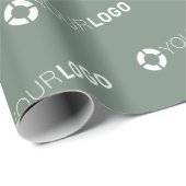 Custom company logo branded business gifts sage geschenkpapier (Rolleneckpunkt)