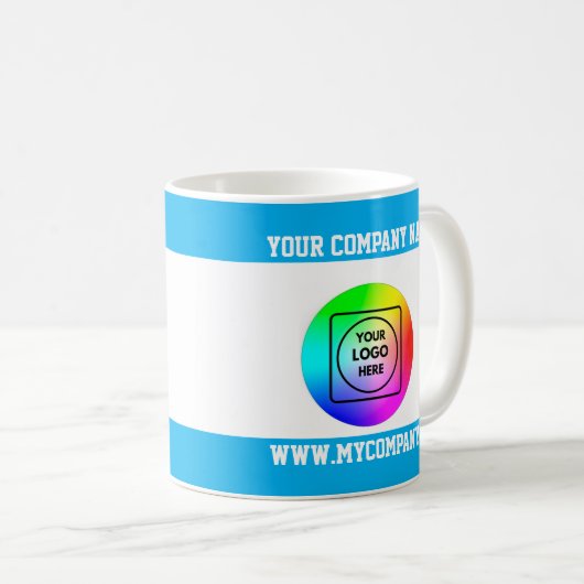Custom Company Logo Business Promo mug Kaffeetasse (VorderseiteRechts)