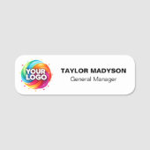 Custom Company Logo Employee Magnetic Safety Pin Namensschild (Vorderseite)