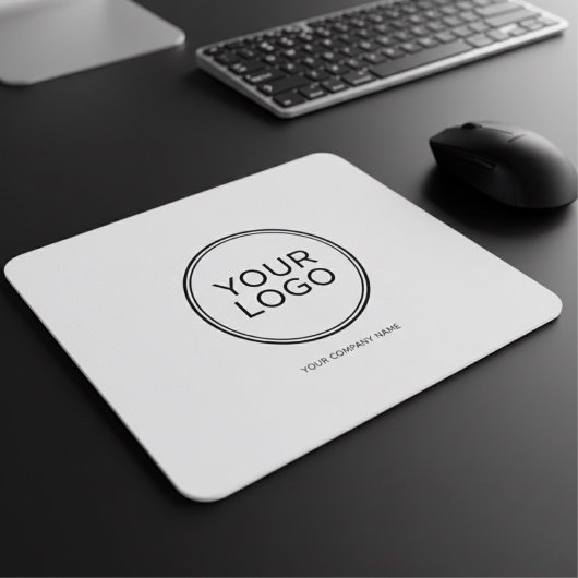 Custom Company Logo  | Modern Minimalist  Mousepad