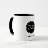 Custom Company Logo Mug | Minimalist Business  Tasse (Vorderseite Links)