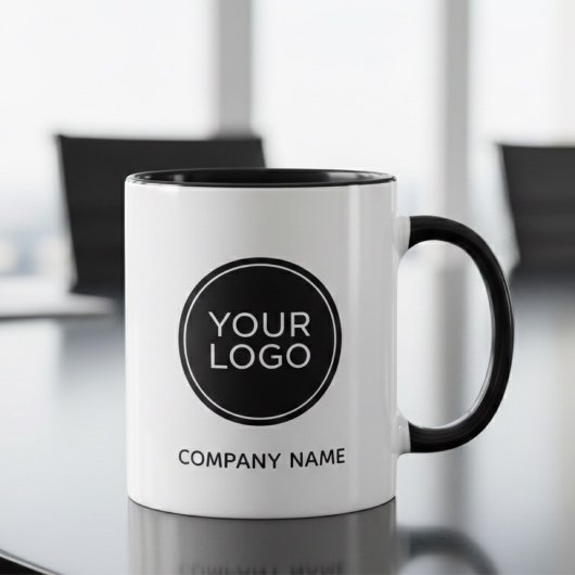 Custom Company Logo Mug | Minimalist Business  Tasse