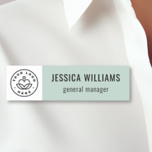 Custom Company Logo Pastel Green Employee