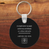 Custom Company Logo Slogan Promo Keychains Schlüsselanhänger (Rückseite)