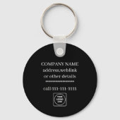 Custom Company Logo Slogan Promo Keychains Schlüsselanhänger (Rückseite)