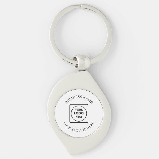 Custom Company Logo Slogan Promo Keychains Schlüsselanhänger (Vorderseite)