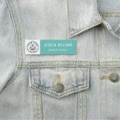 Custom Company Logo Teal Employee Namensschild (Beispiel)