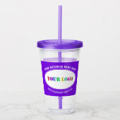 Custom Company Logo Text Business Acryltrinkbecher (Vorderseite)