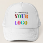 Custom Company Logo Text Business Trucker Hat Truckerkappe<br><div class="desc">Personalisierter Hut mit benutzerdefiniertem Logo und Text-Werbefilm Trucker Hats / Geschenk - Firmenlogo / Image - Foto oder QR-Code / und Website oder Name - Benutzerdefinierter Text / Informationen - Umformatieren und verschieben Elemente mit Anpassungs-Tool. Wählen Sie Schriftart / Größe / Farbe! Bitte verwenden Sie Ihr Logo - ein Bild,...</div>