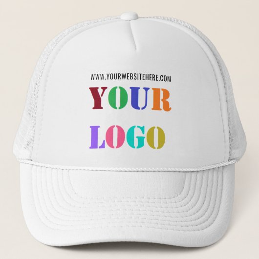 Custom Company Logo Text Business Trucker Hat Truckerkappe (Vorderseite)