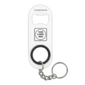 Custom Company Logo Text Keychain Branding Design Mini Flaschenöffner (Rückseite)