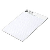 Custom Company Name & Logo, Minimalist Graph Paper Notizblock (angewinkelt)