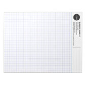 Custom Company Name & Logo, Minimalist Graph Paper Notizblock (Vorderseite)