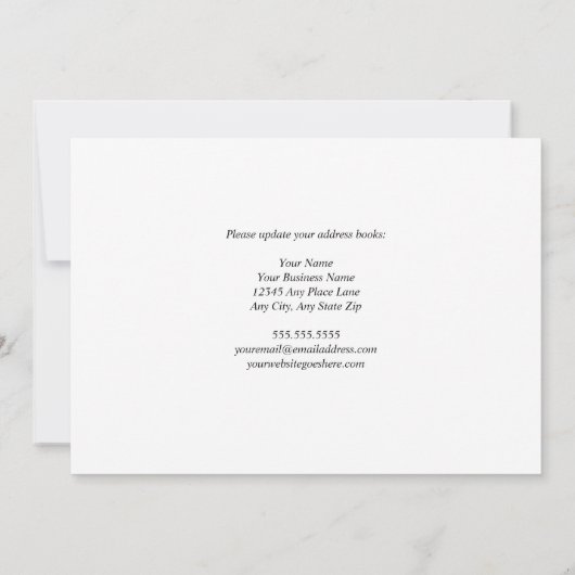 Custom Company Office Building Business Moving Ankündigung (Rückseite)