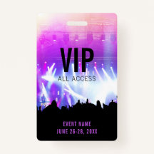 Custom Concert VIP All Access Pass