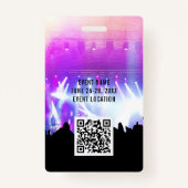 Custom Concert VIP All Access Pass Ausweis (Rückseite)