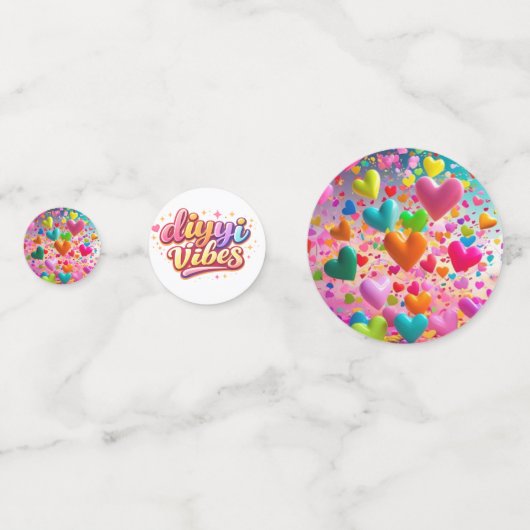 Custom Confetti Circles – Personalized Party Decor Konfetti (Vorderseiten)
