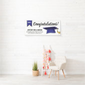 Custom Congrats Graduation Cap Class of 20XX Banner (Insitu)
