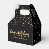 Custom Congratulation Class Abschluss Black Gold Geschenkschachtel (Rückseite)