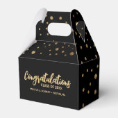 Custom Congratulation Class Abschluss Black Gold Geschenkschachtel (Vorderseite)