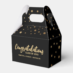 Custom Congratulation Class Abschluss Black Gold Geschenkschachtel
