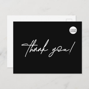 Custom Construction Business Logo Simple thank you Postkarte