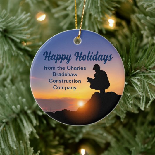 Custom Construction Worker Company - Weihnachten Keramik Ornament (Baum)