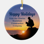 Custom Construction Worker Company - Weihnachten Keramik Ornament (Vorne)