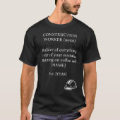 Custom Construction Worker Definition Shirt Gift (Vorderseite)