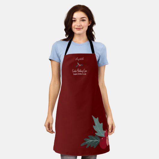 Custom Cookie Backen Crew Weihnachts-Schürze Schürze (Getragen)