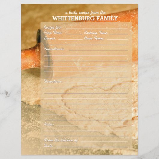 Custom Cookie Dough Hearts Family Recipe Seite (Vorderseite)