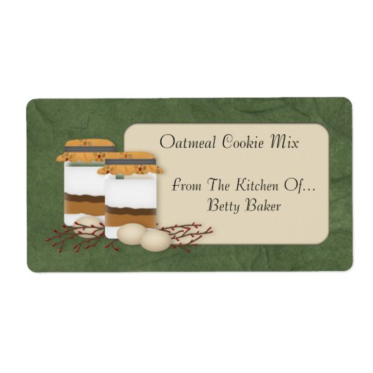 Custom Cookie Mix Jar Label (Vorne)
