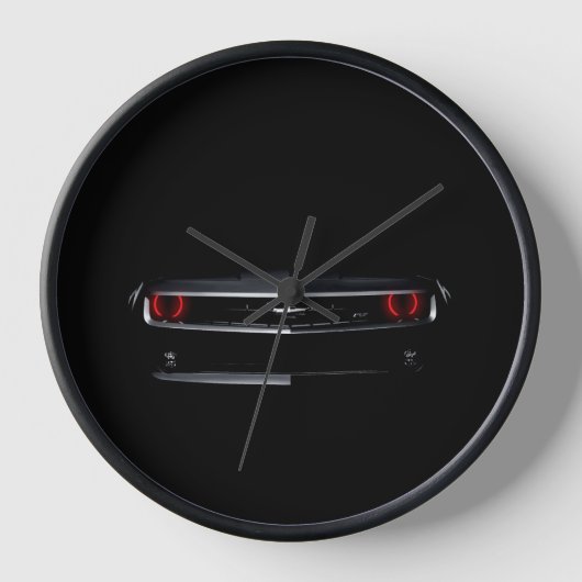 Custom Cool Black Chevy Camaro Uhr (Vorderseite)