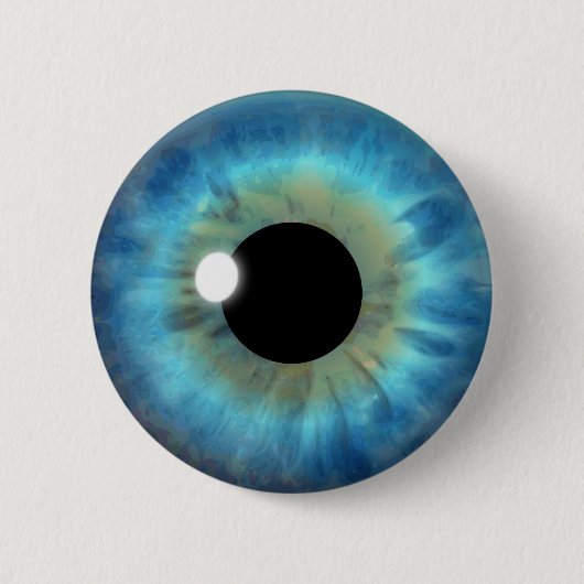 Custom Cool Blue Eye Iris Eyeball Fun Round Button (Vorderseite)