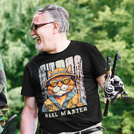 Custom Cool Cat Retirement Geschenke für Fisherman T-Shirt
