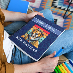 Custom Cool Dog Retirement Geschenke für Fisherman Notizblock