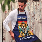 Custom Cool Dog Retirement Geschenke für Fisherman Schürze