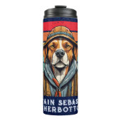 Custom Cool Dog Retirement Geschenke für Fisherman Thermosbecher (Vorderseite)