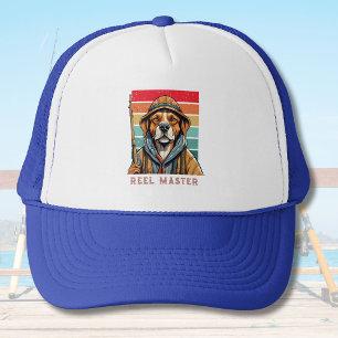 Custom Cool Dog Retirement Geschenke für Fisherman Truckerkappe