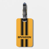 Custom Cool Gelb Schwarz Auto Race Sport Strip Gepäckanhänger (Rückseite vertikal)