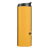 Custom Cool Gelb Schwarz Auto Race Sport Strip Thermosbecher (Nach links gedreht)