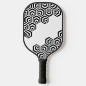 Custom Cool Hexagon Polygon Art Muster Pickleball Schläger (Rückseite)