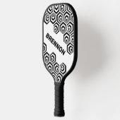 Custom Cool Hexagon Polygon Art Muster Pickleball Schläger (Links)