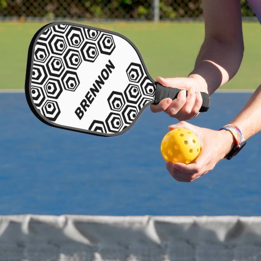 Custom Cool Hexagon Polygon Art Muster Pickleball Schläger (InSitu)