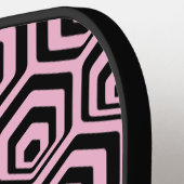 Custom Cool Hexagon Polygon Art Style Pattern Pickleball Schläger (Linke Seite)